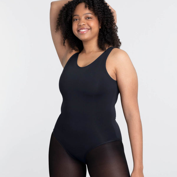 Plus size on sale black leotard